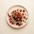 waffle with berries