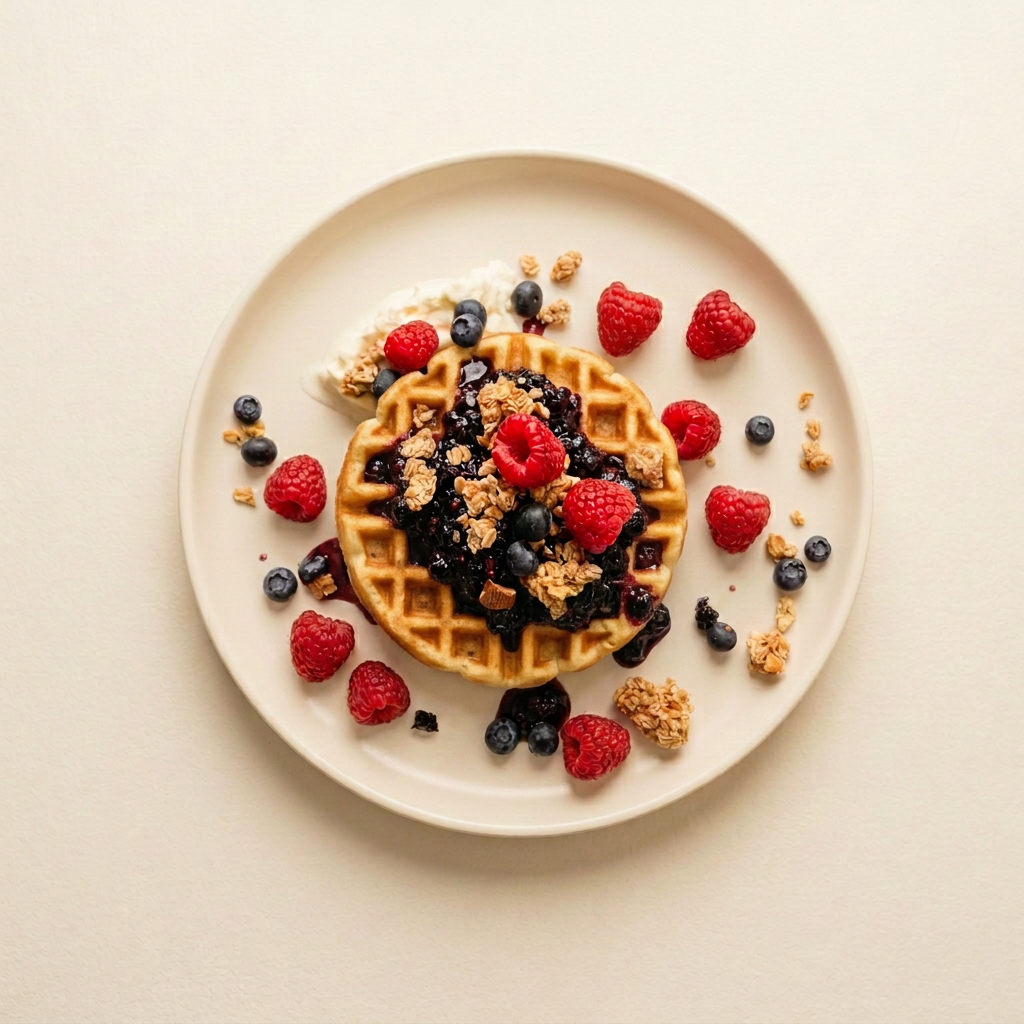waffle with berries